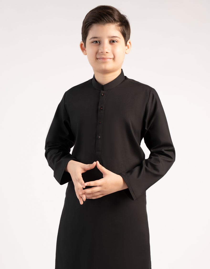 BLACK BLENDED KAMEEZ SHALWAR