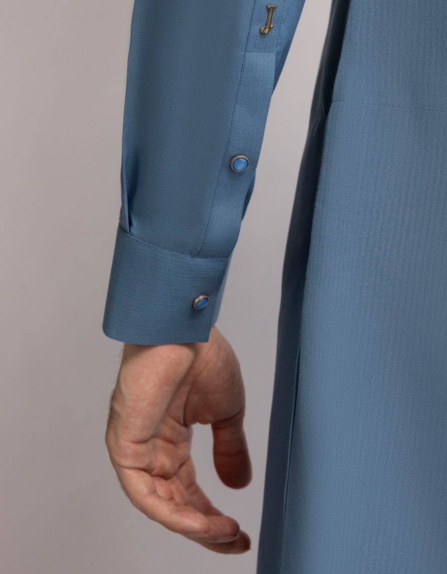 BLUE SEMI FORMAL KAMEEZ SHALWAR