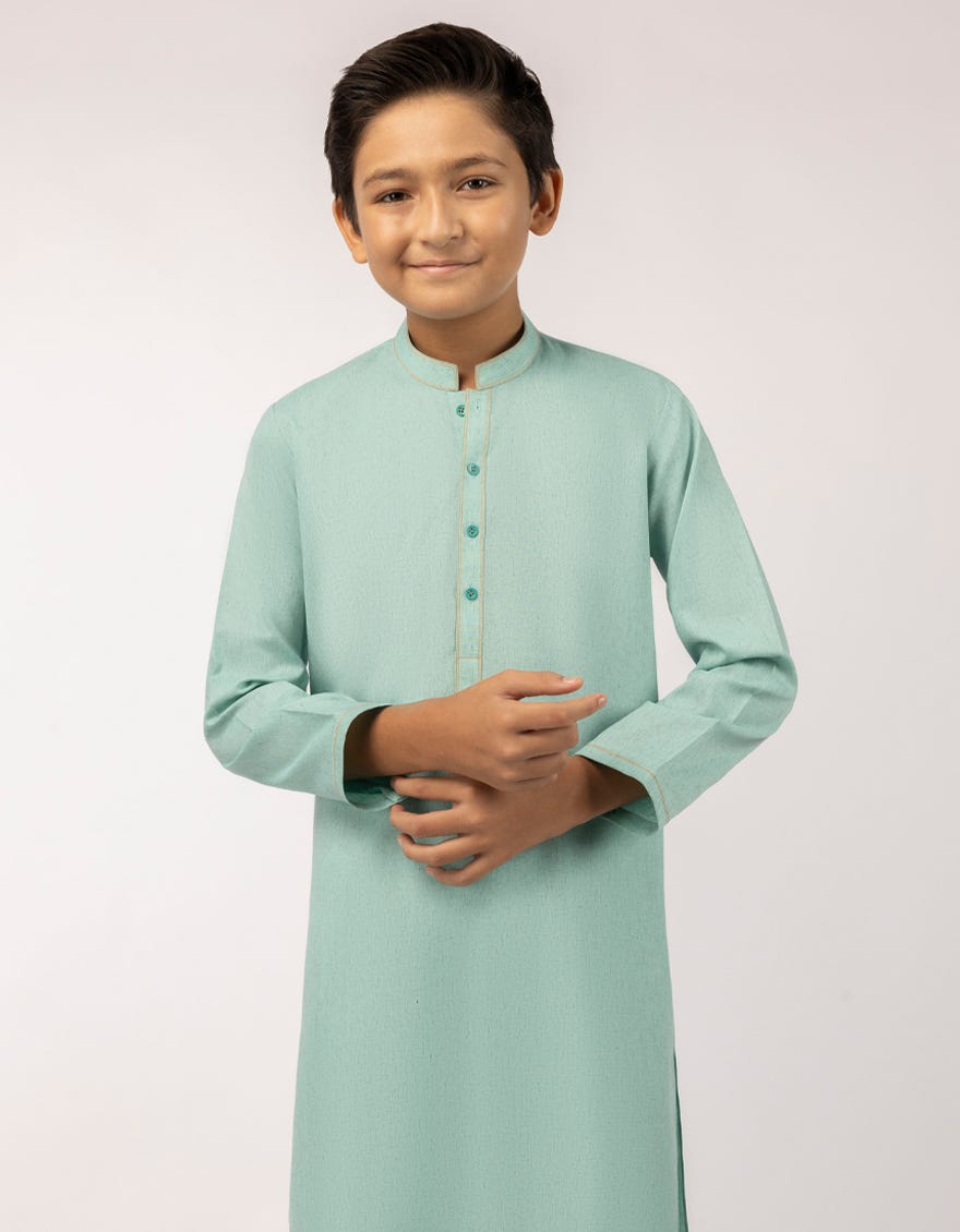 SEA GREEN CASUAL KURTA TROUSERS