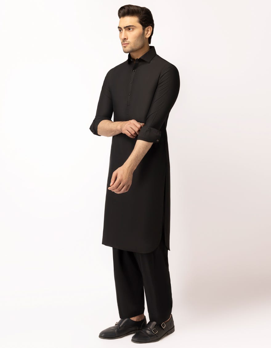 BLACK CASUAL KAMEEZ SHALWAR