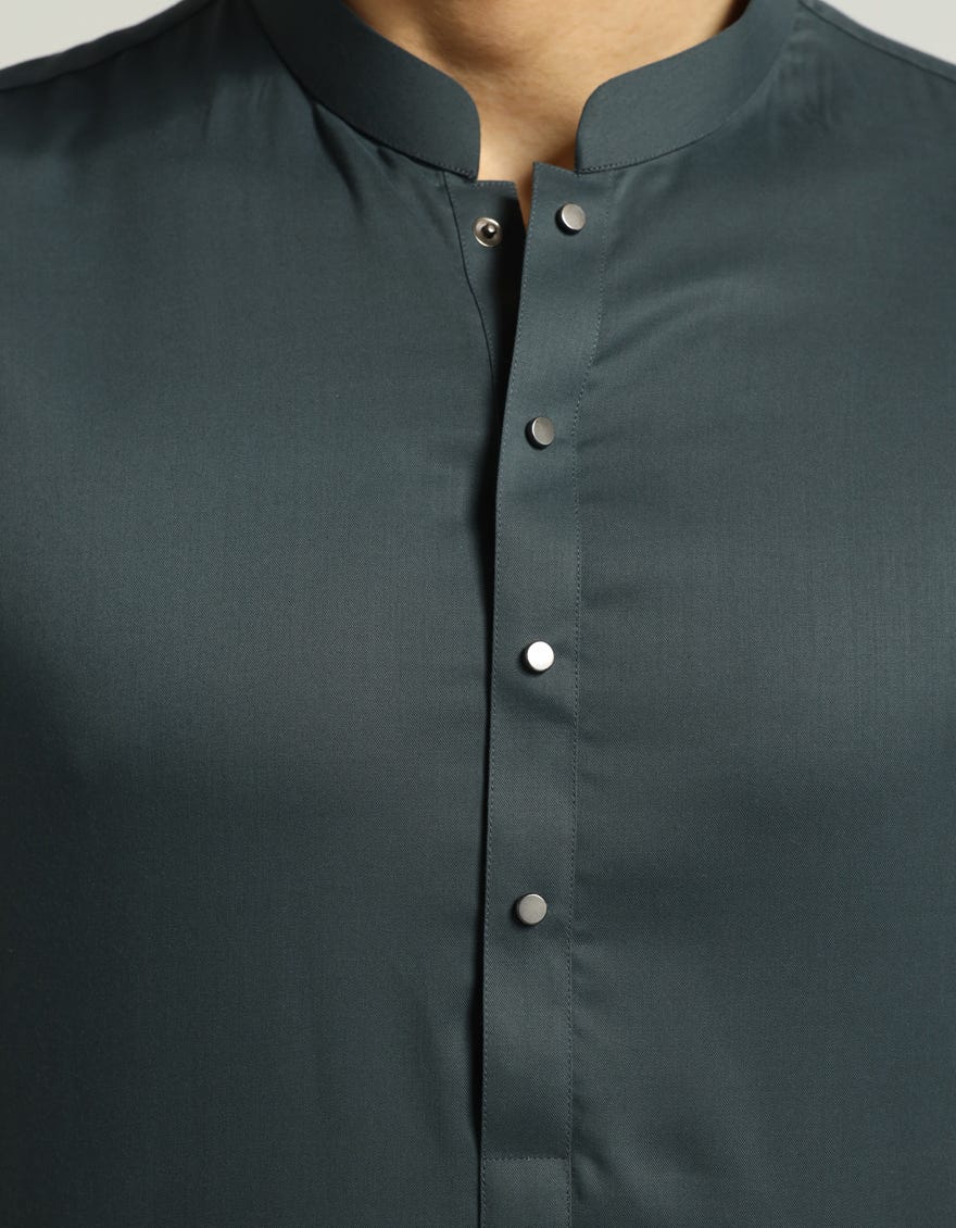 DARK GREEN PLAIN KAMEEZ SHALWAR