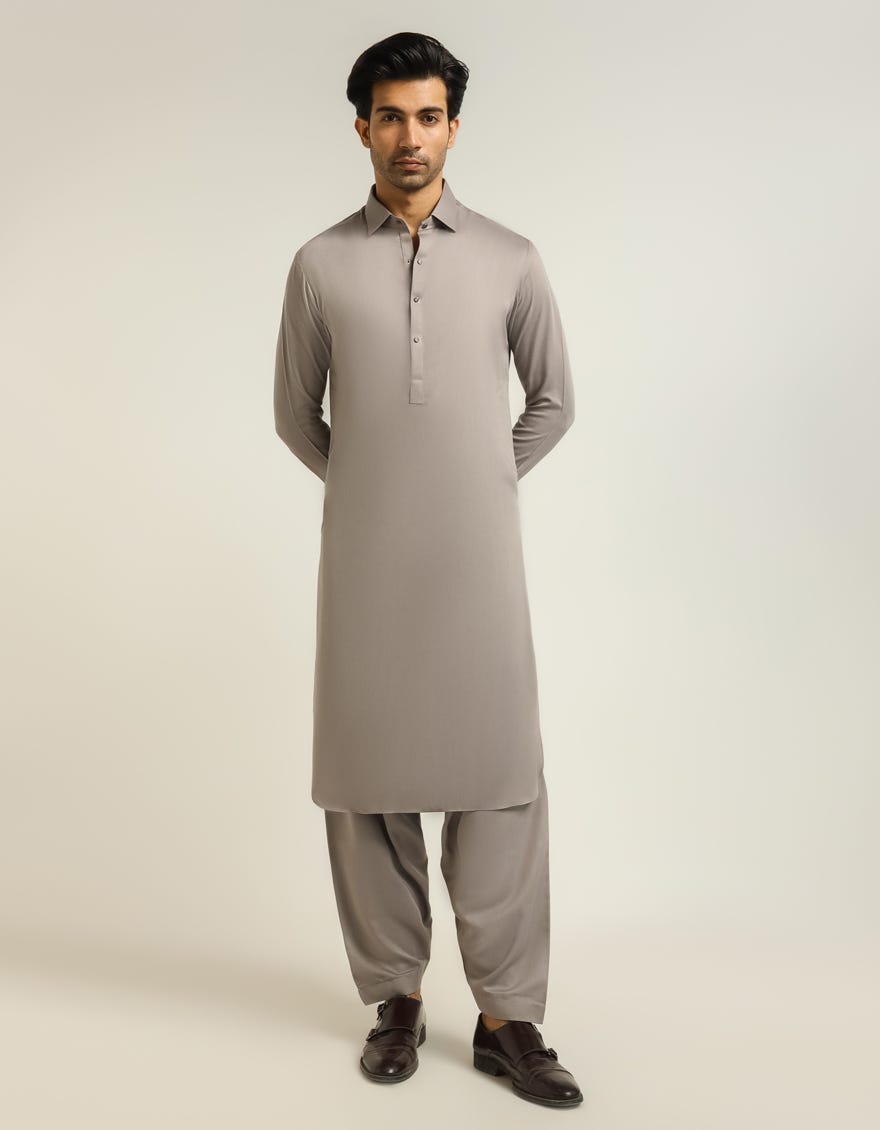 GREY CASUAL KAMEEZ SHALWAR