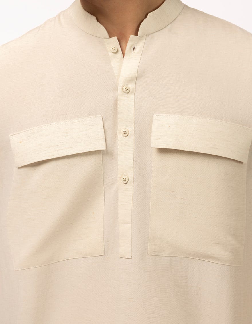 FAWN CASUAL SHORT KURTA TROUSERS