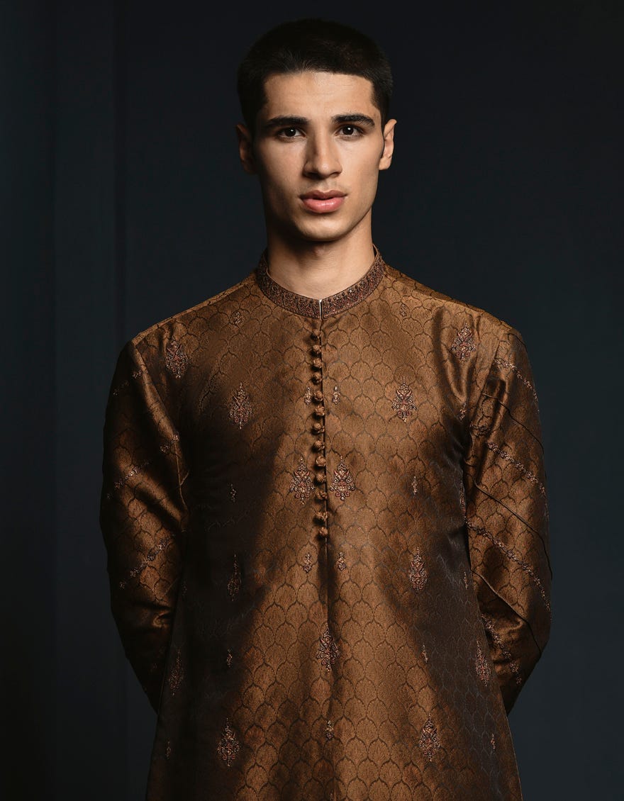 ORANGE FORMAL KURTA | JTK-SP-48005
