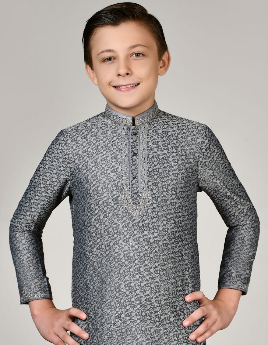 GREY BLENDED SPECIAL KURTA | JCK-SP-48027