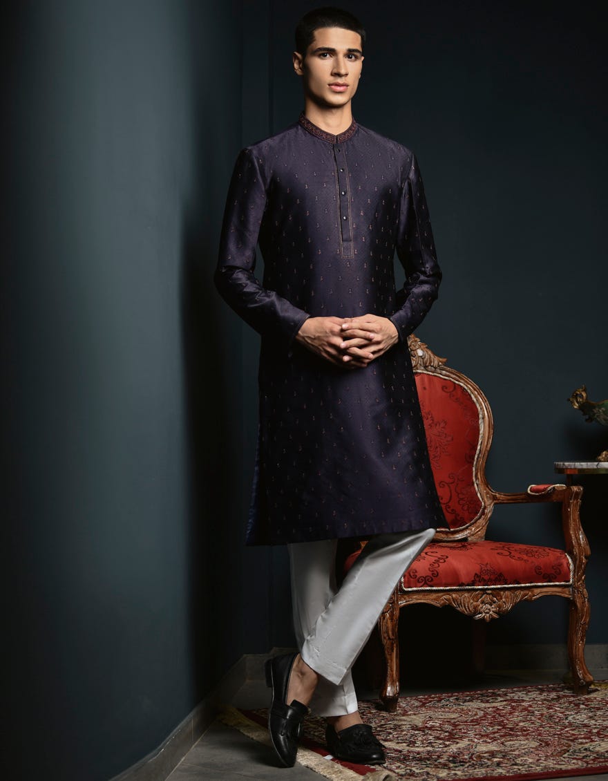 PURPLE FORMAL KURTA | JTK-SP-48029