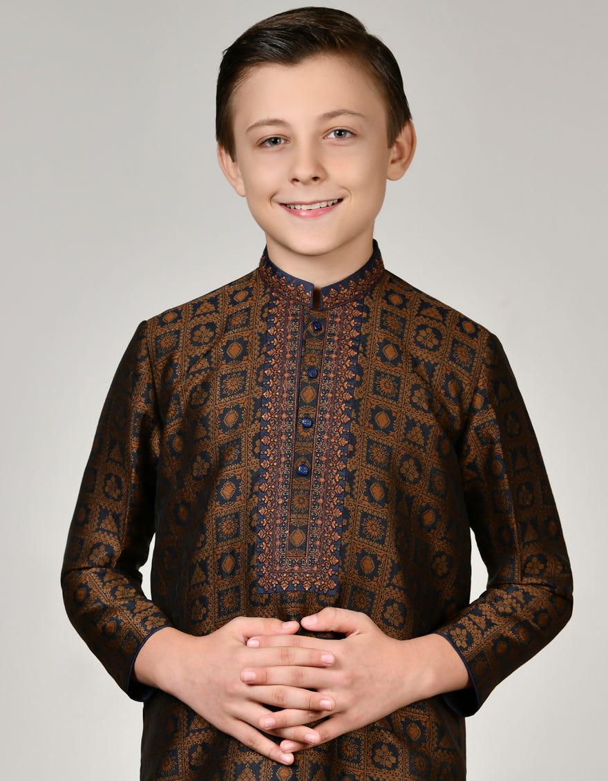 BROWN BLENDED SPECIAL KURTA | JCK-SP-48035