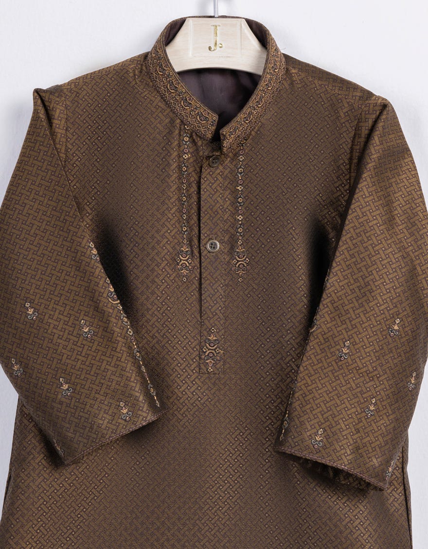 BROWN KAMEEZ SHALWAR | JJIKS-SP-48036