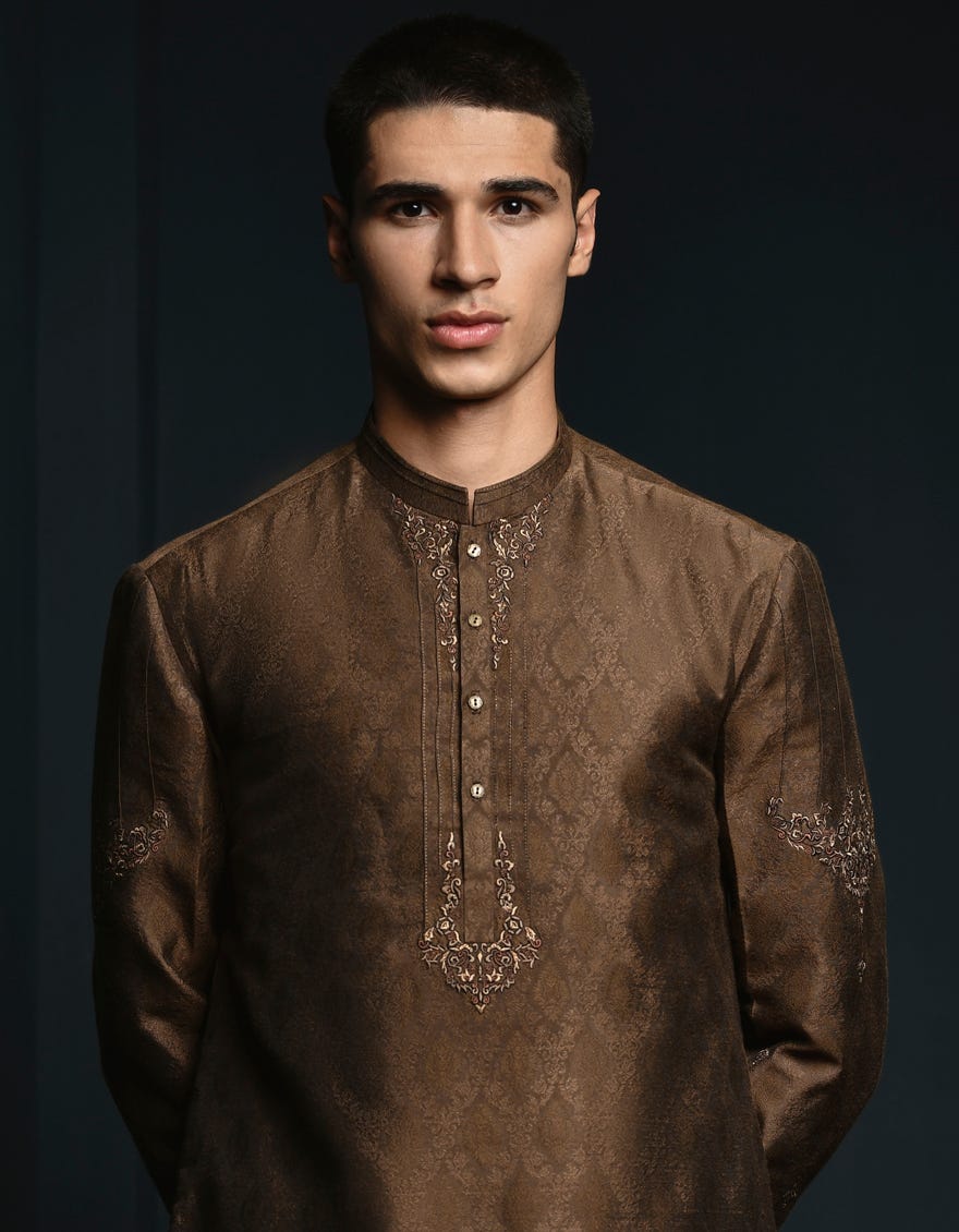 MEHNDI GREEN BLENDED SPECIAL KURTA | JTK-SP-A-48041