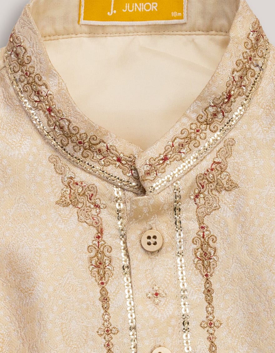 BEIGE BLENDED KAMEEZ SHALWAR