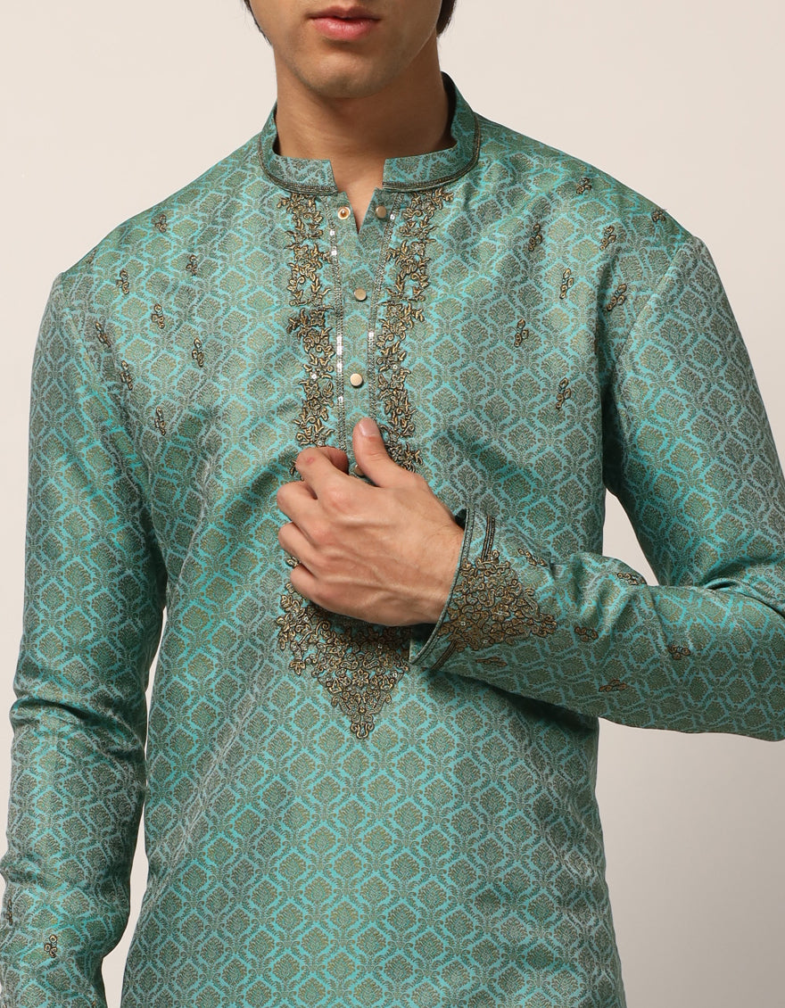 MINT GREEN FORMAL KURTA
