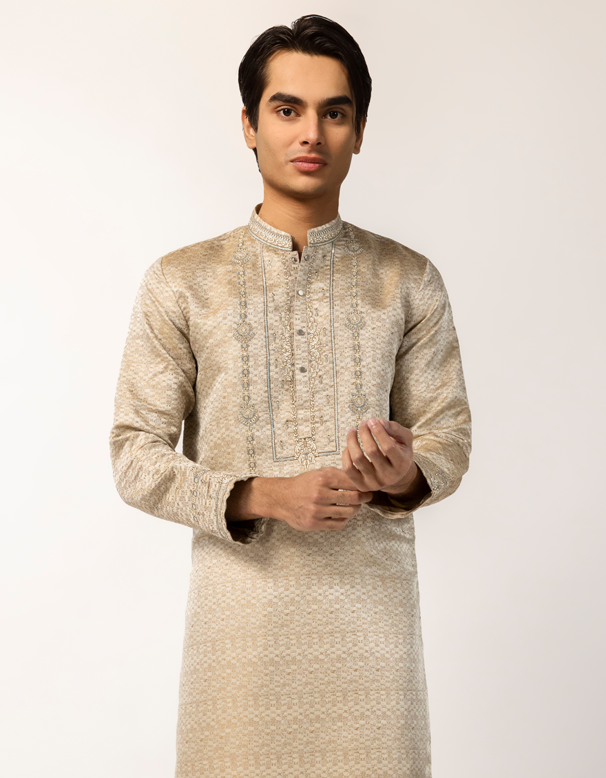 GOLD-BEIGE FORMAL KURTA