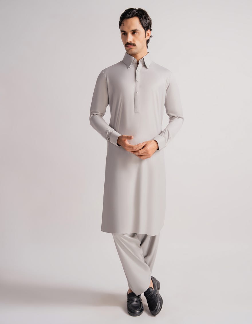 GREY FORMAL KAMEEZ SHALWAR