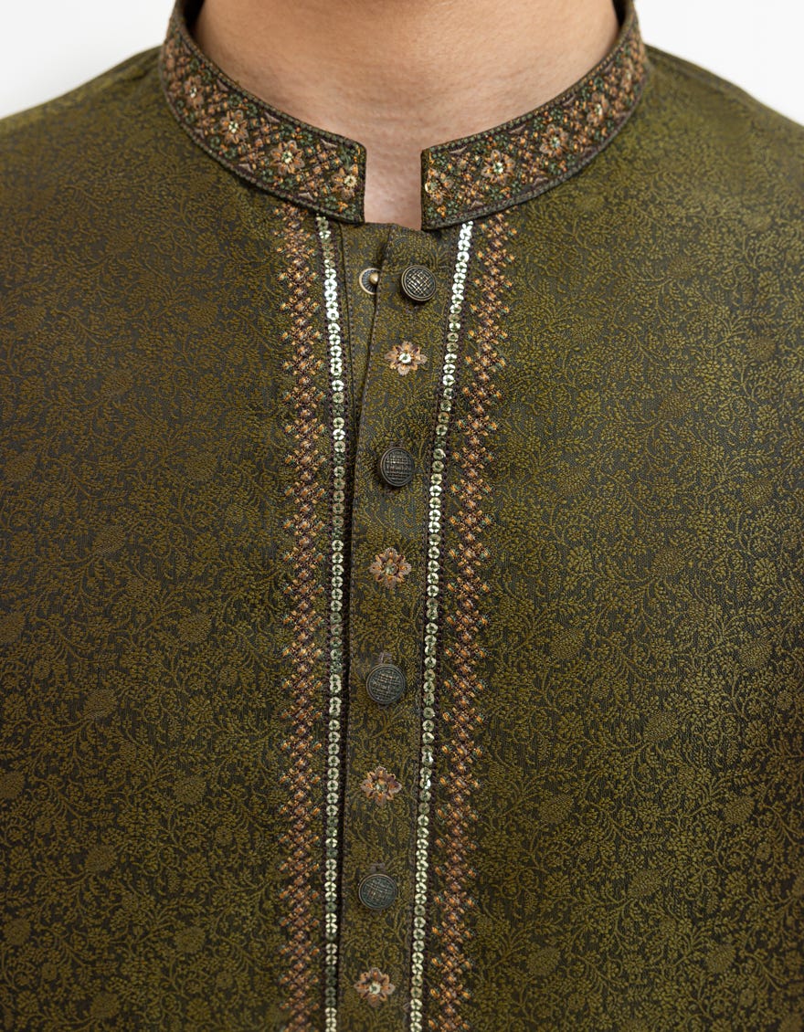 MIDNIGHT GREEN BLENDED SPECIAL KURTA