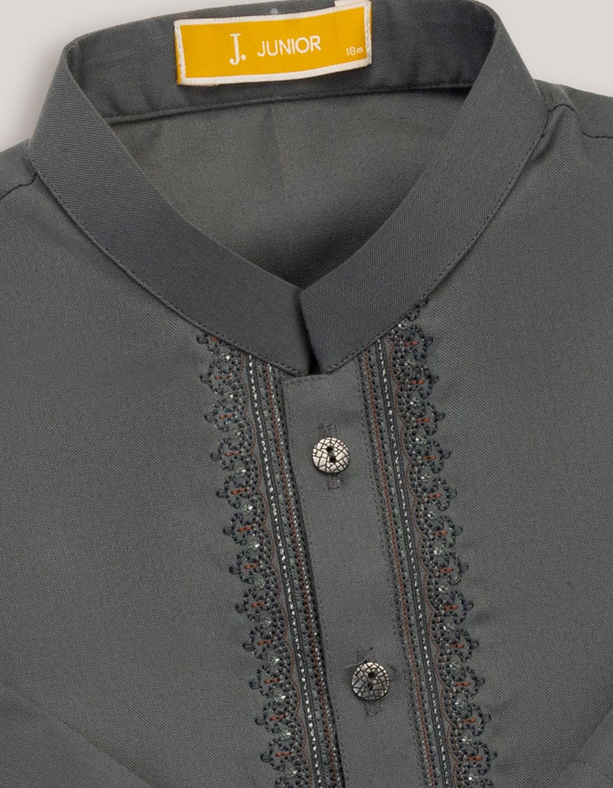 GREY BLENDED KAMEEZ SHALWAR