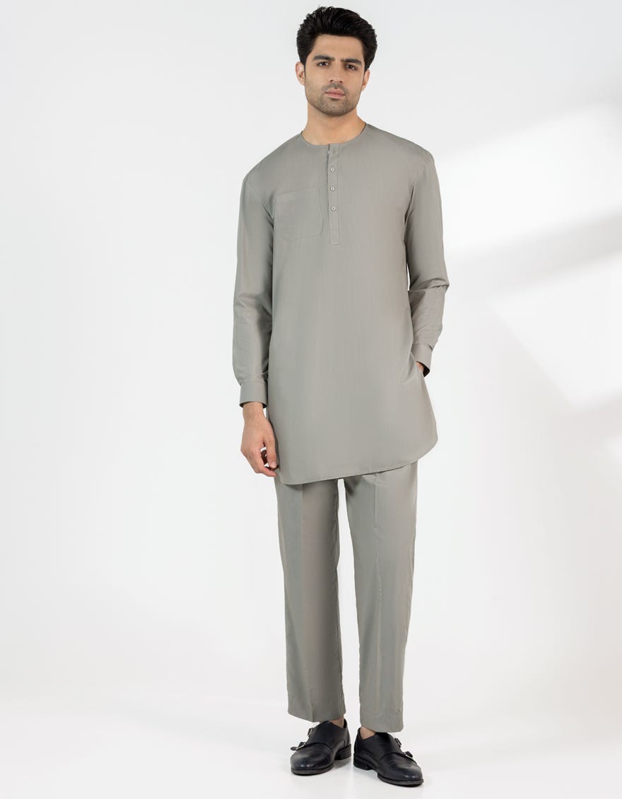 JADE GREEN BLENDED CASUAL KAMEEZ SHALWAR