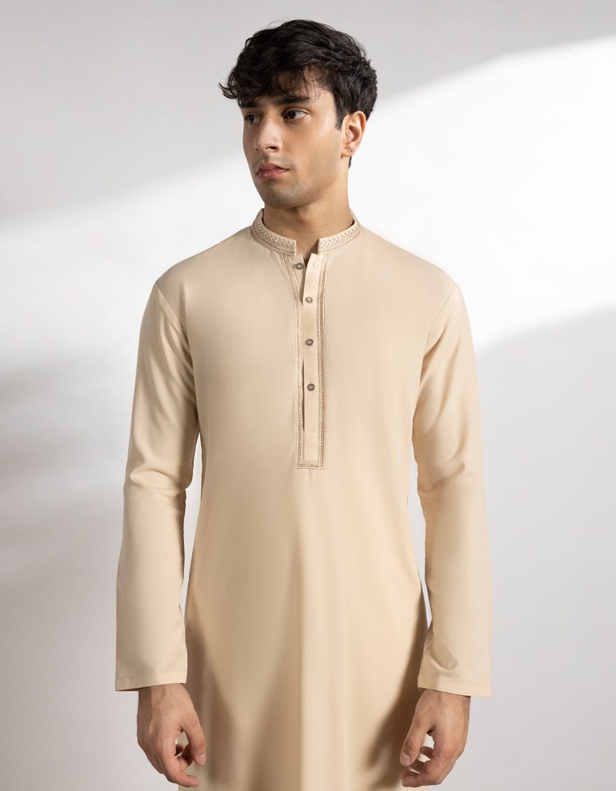 PEACH BLENDED KURTA