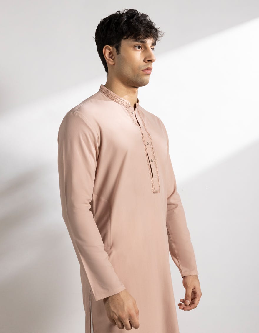 TEA PINK BLENDED KURTA