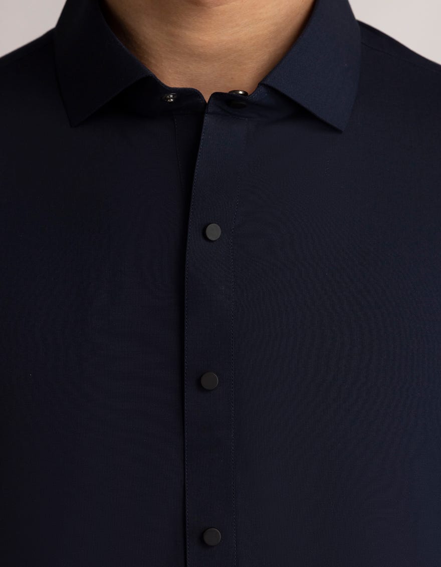 NAVY BLUE BLENDED PLAIN KAMEEZ SHALWAR