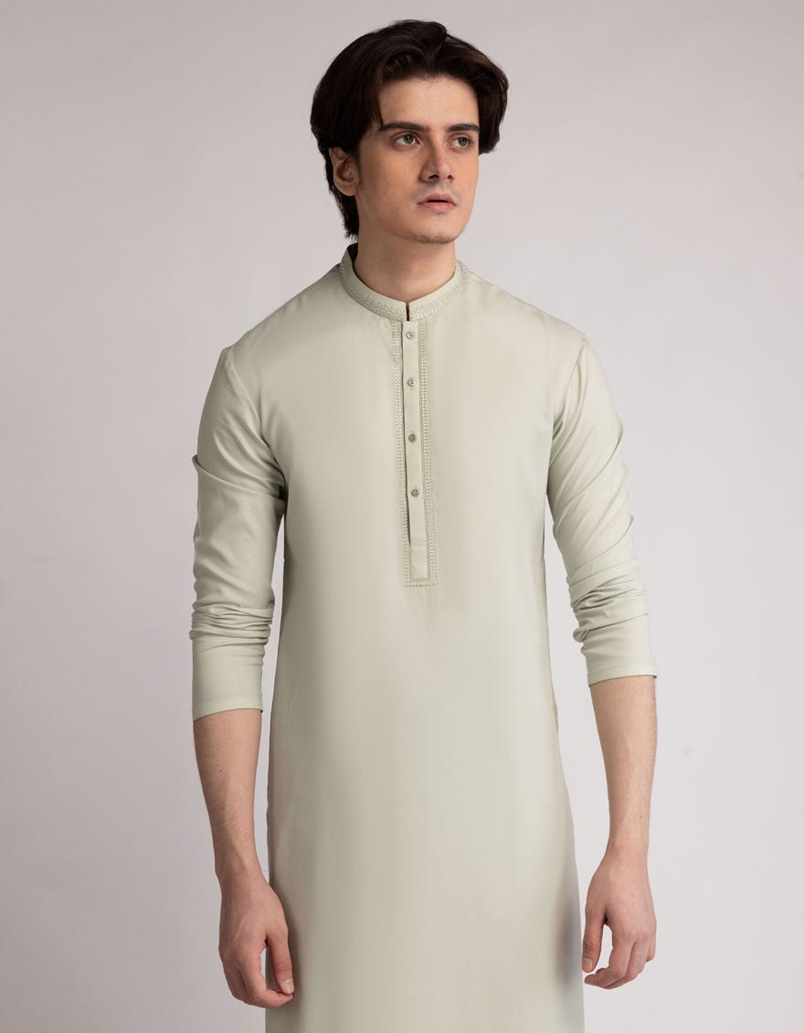 LIGHT GREEN KAMEEZ SHALWAR