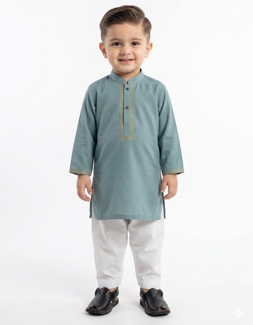 SKY BLUE SEMI-FORMAL KAMEEZ SHALWAR