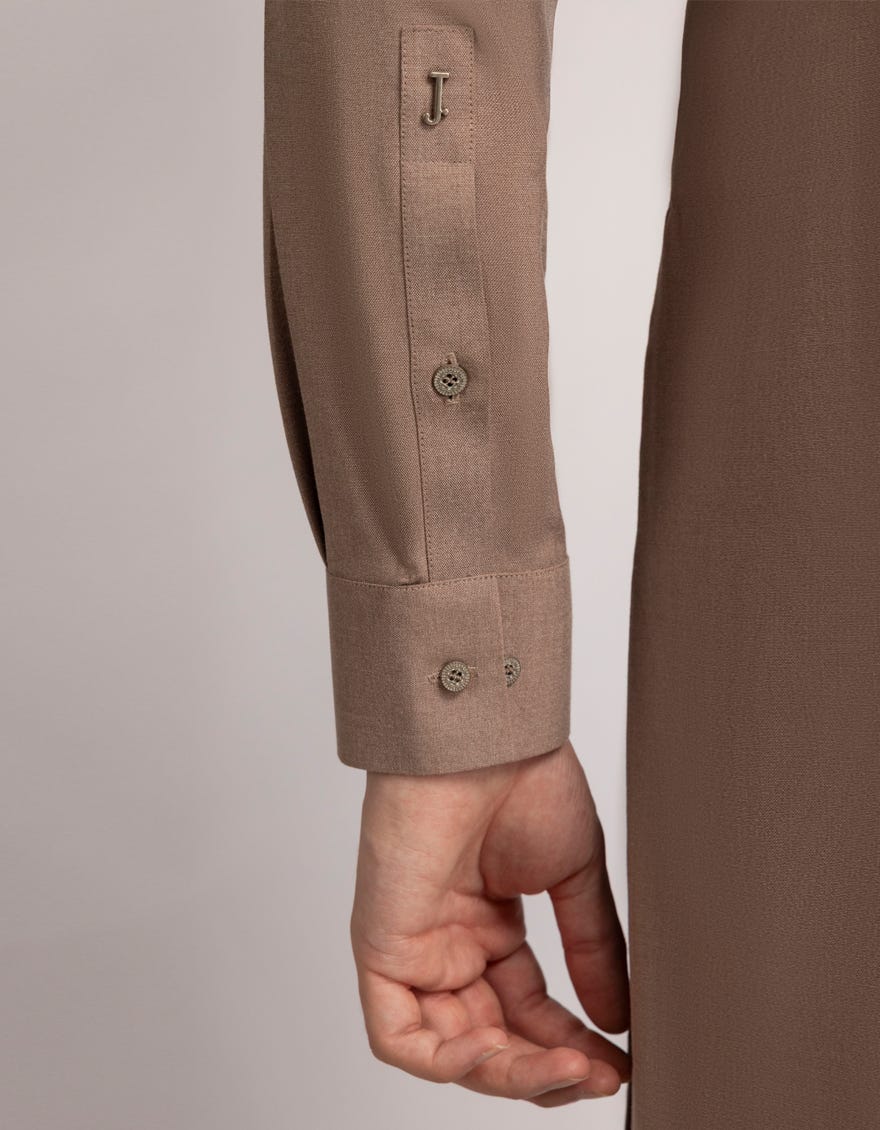 RUST BROWN BLENDED PLAIN KAMEEZ SHALWAR