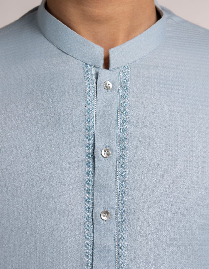SKY BLUE SEMI FORMAL KAMEEZ SHALWAR