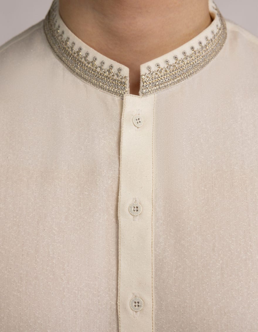 CREAM FORMAL KAMEEZ SHALWAR