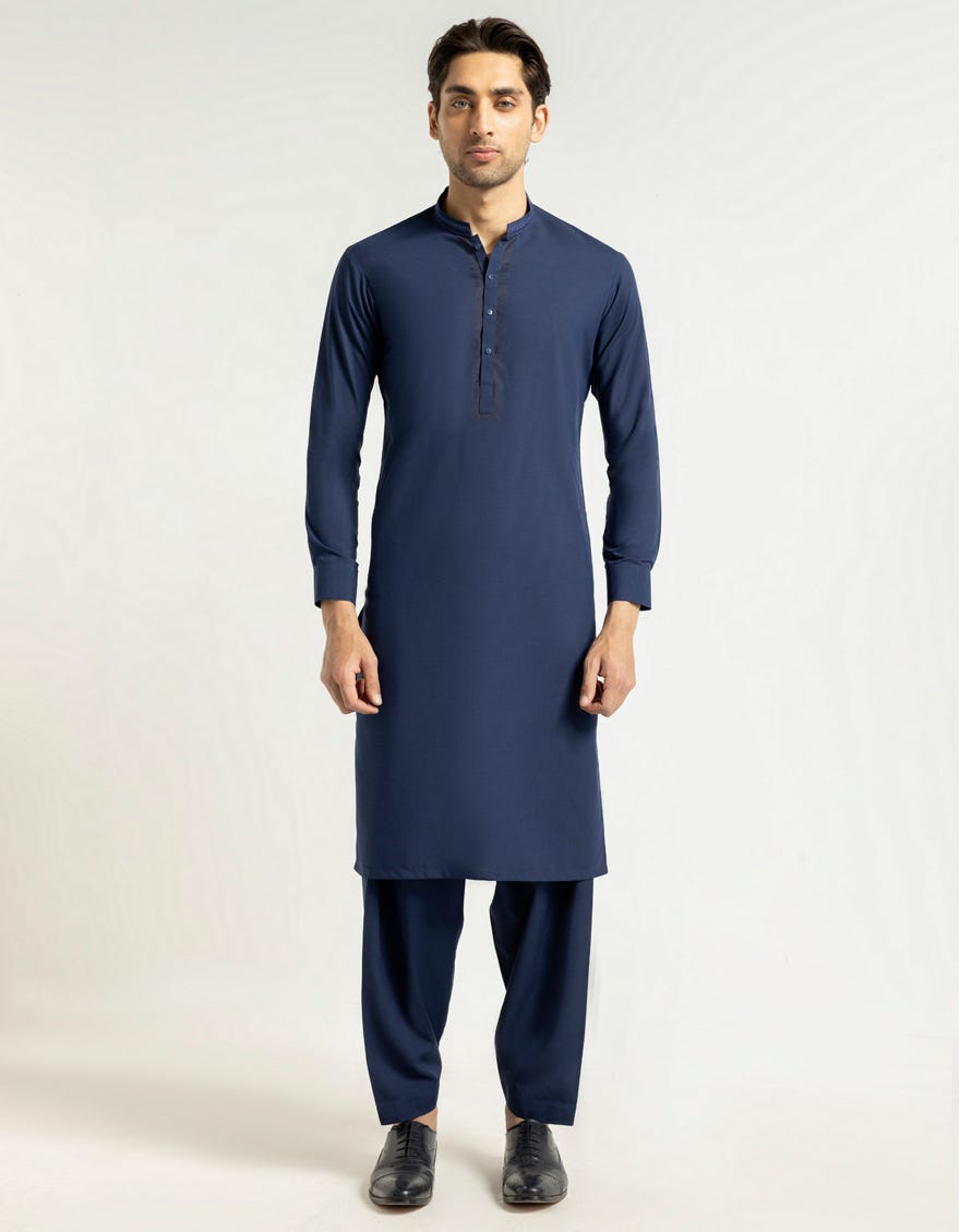 NAVY BLUE FORMAL KAMEEZ SHALWAR