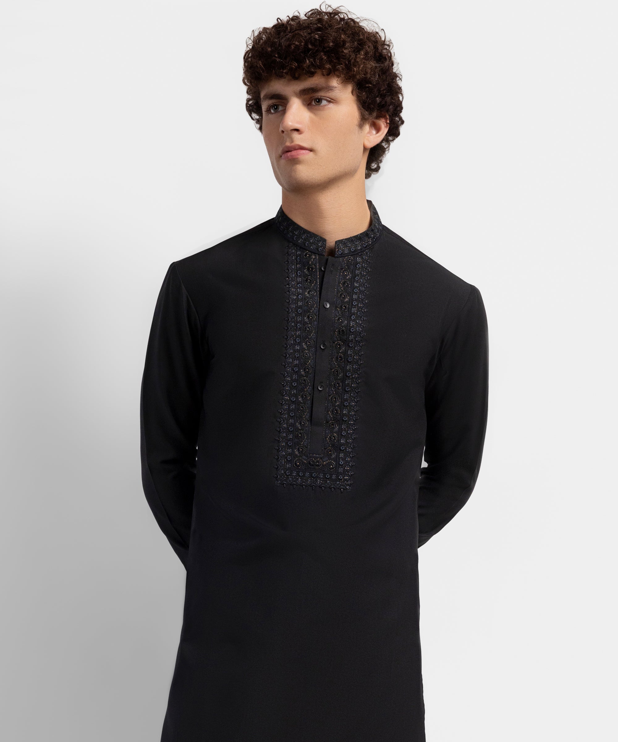 Black Formal Kurta Trousers