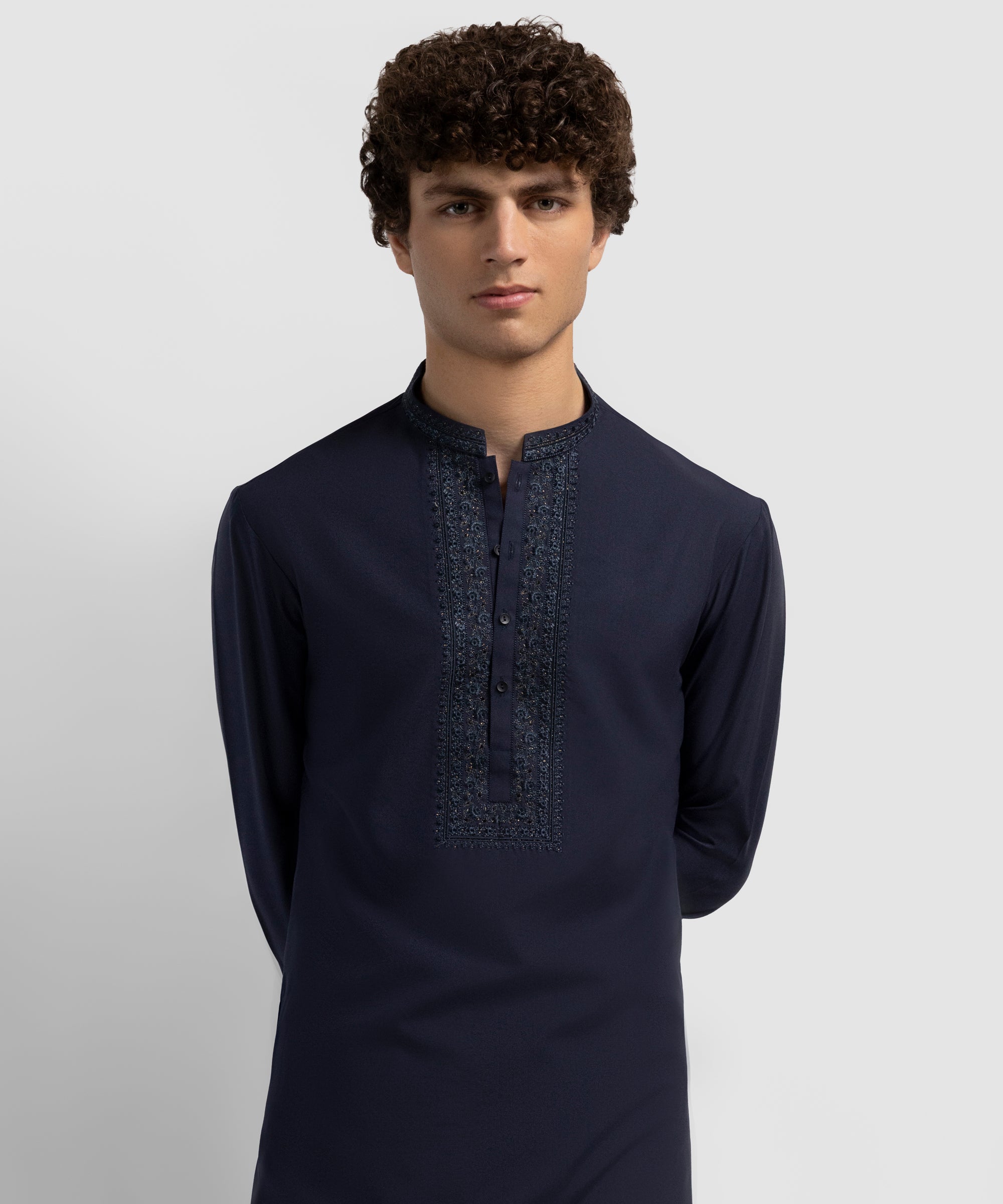 Midnight Blue Formal Kurta Trousers