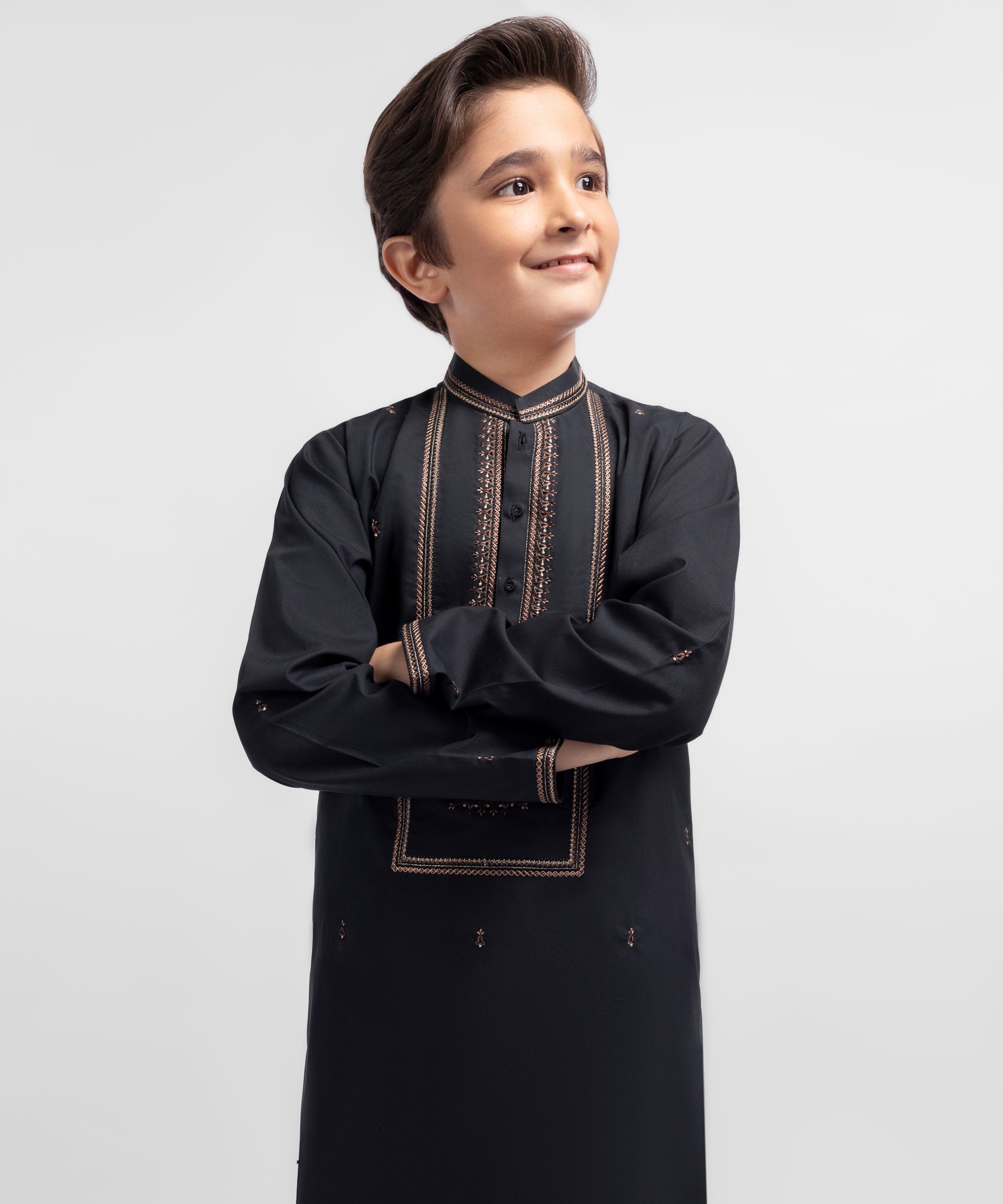 Black Formal Cotton Kurta