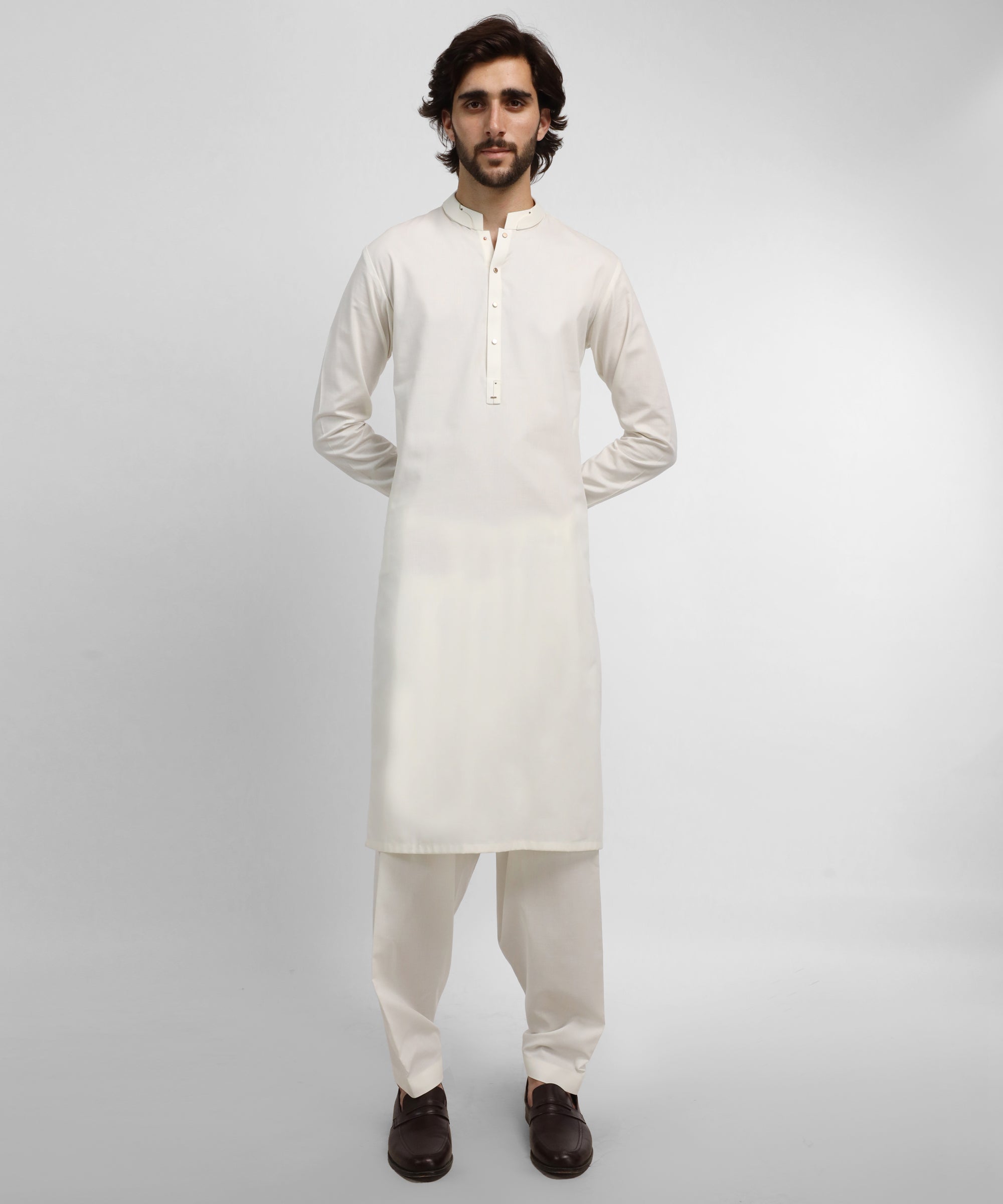 OFF WHITE CASUAL KAMEEZ SHALWAR