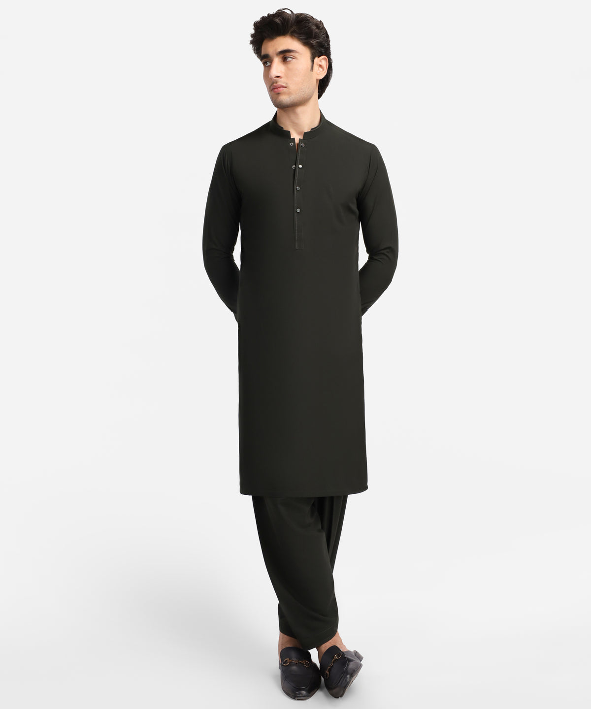 Deep Green Casual Kameez Shalwar