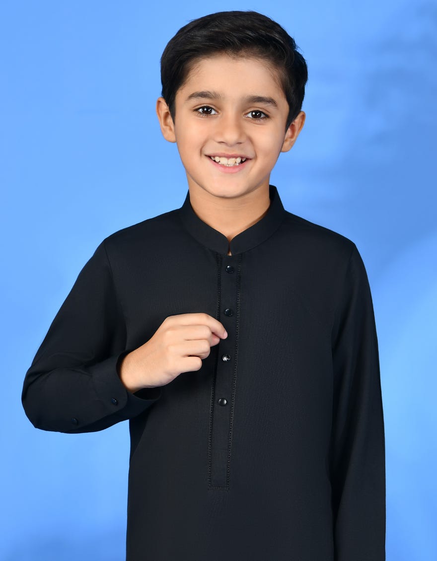 BLACK BLENDED KAMEEZ SHALWAR | JCKS-S-90425