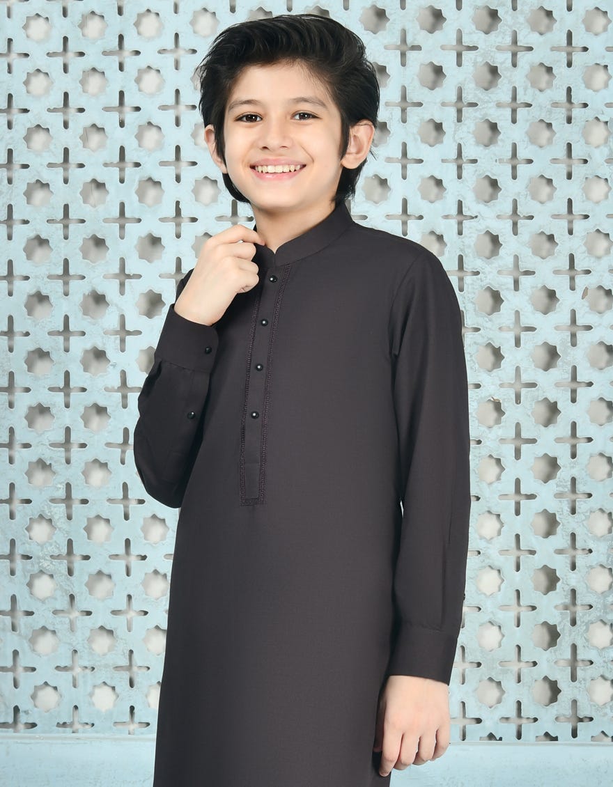 BROWN BLENDED KAMEEZ SHALWAR | JCKS-A-90448