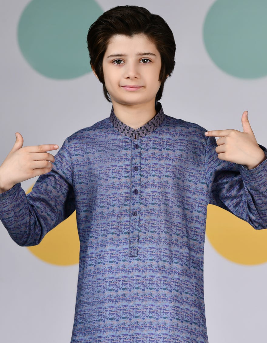 DULL PURPLE COTTON KURTA | JCK-S-90461