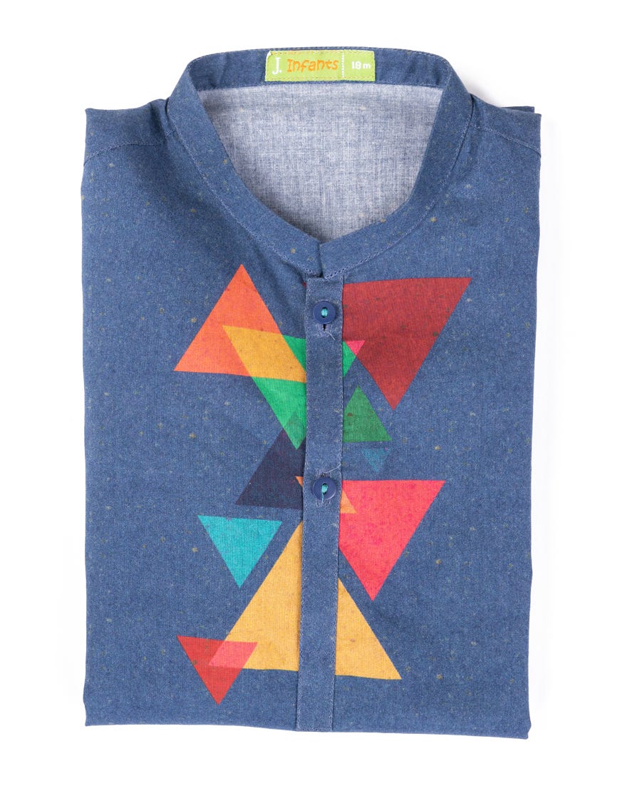 PIGEON BLUE COTTON KAMEEZ SHALWAR | JJIKS-S-90464