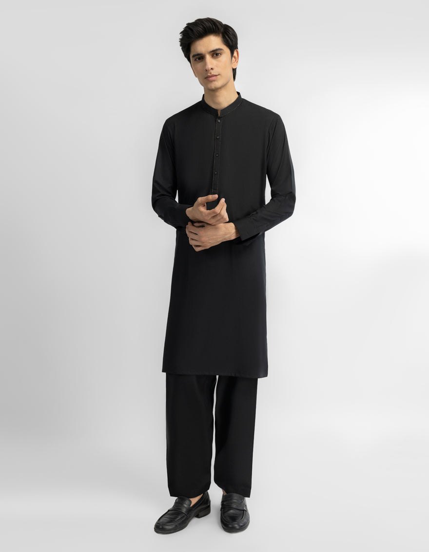 BLACK CASUAL KAMEEZ SHALWAR