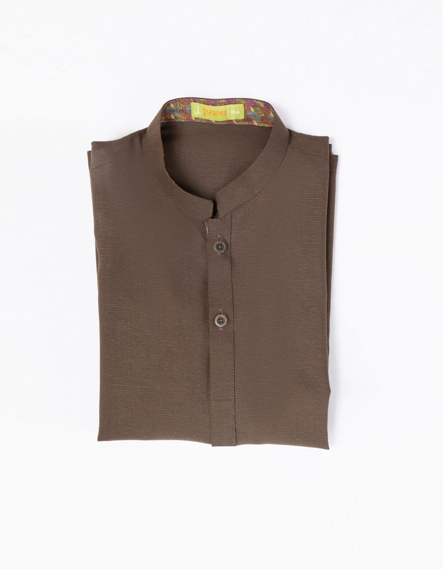 BROWN BLENDED KAMEEZ SHALWAR | JJIKS-A-91420