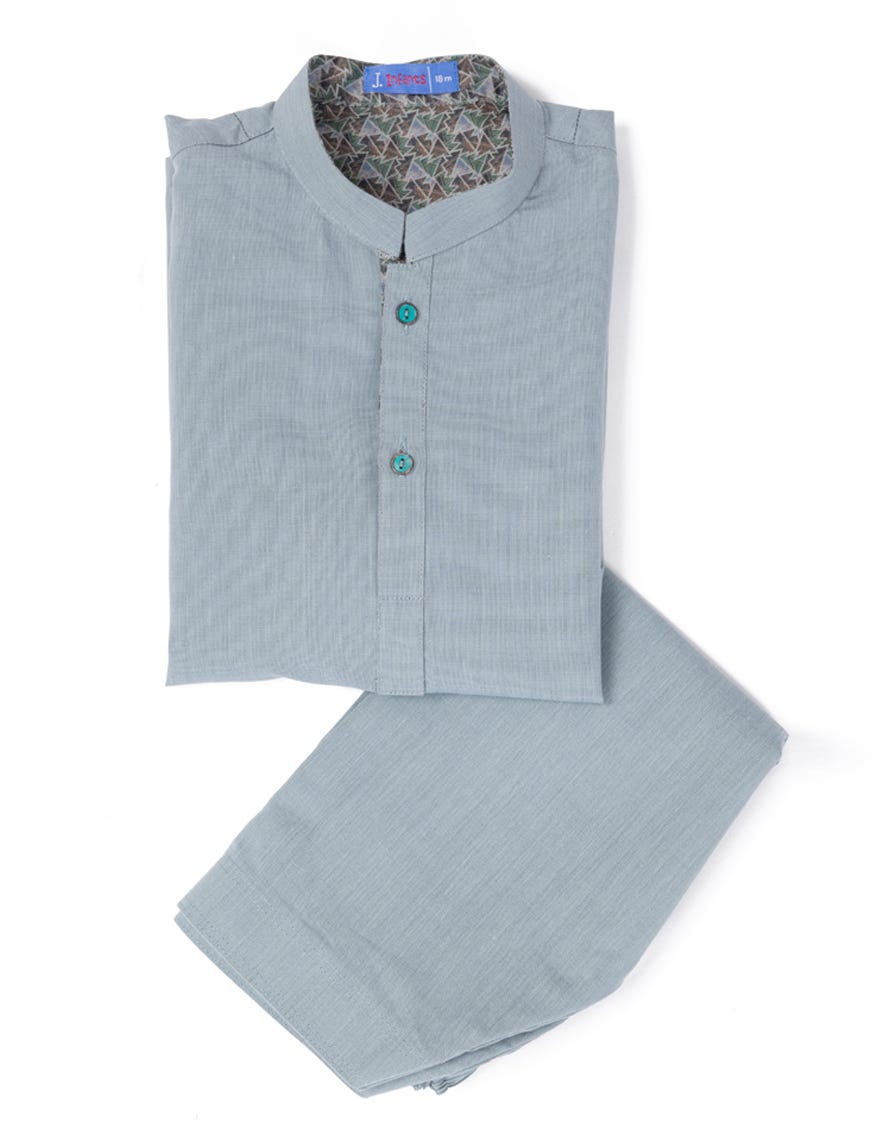 SKY BLUE BLENDED KAMEEZ SHALWAR | JJIKS-A-91425