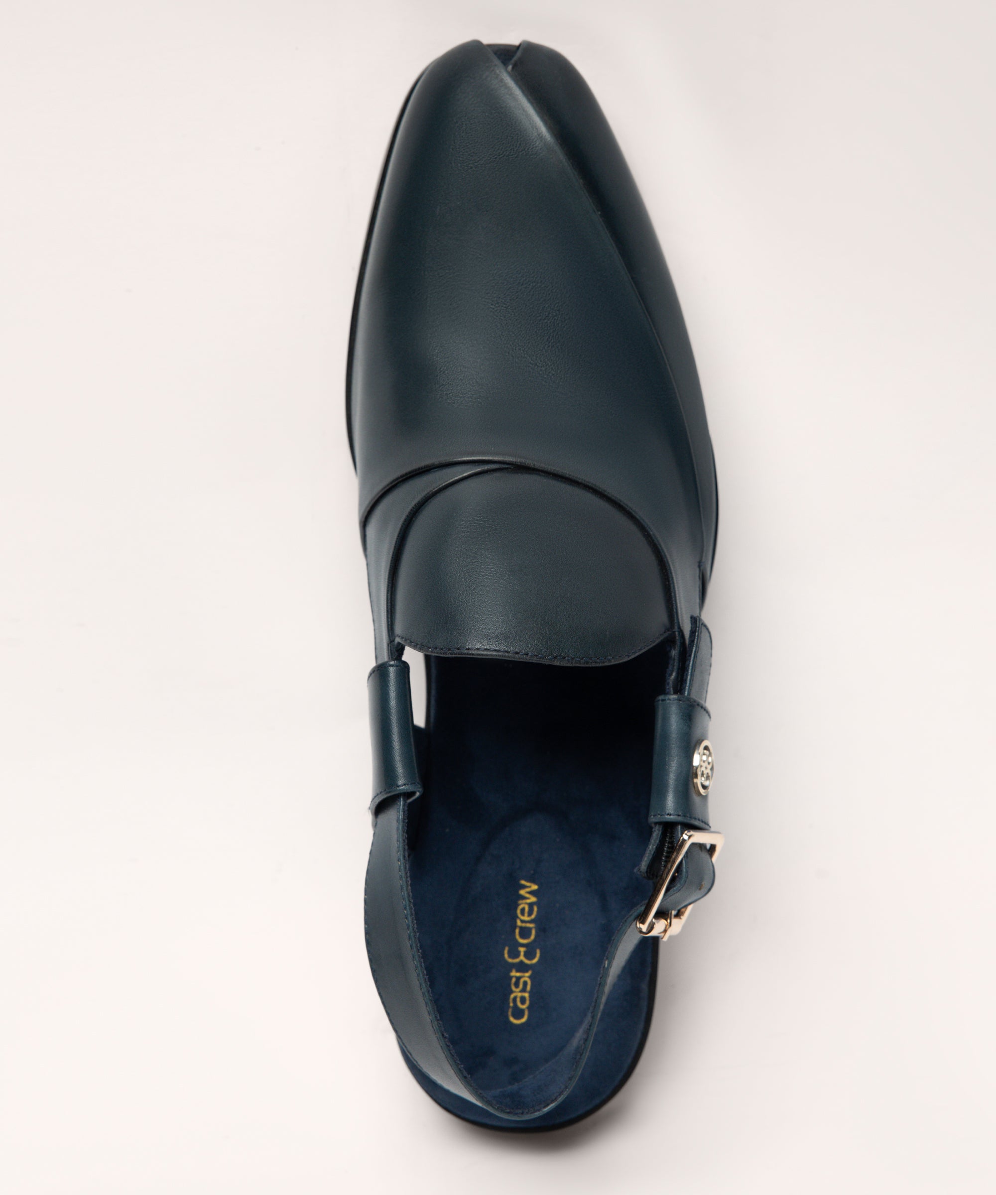 Sea Blue Leather Sandals