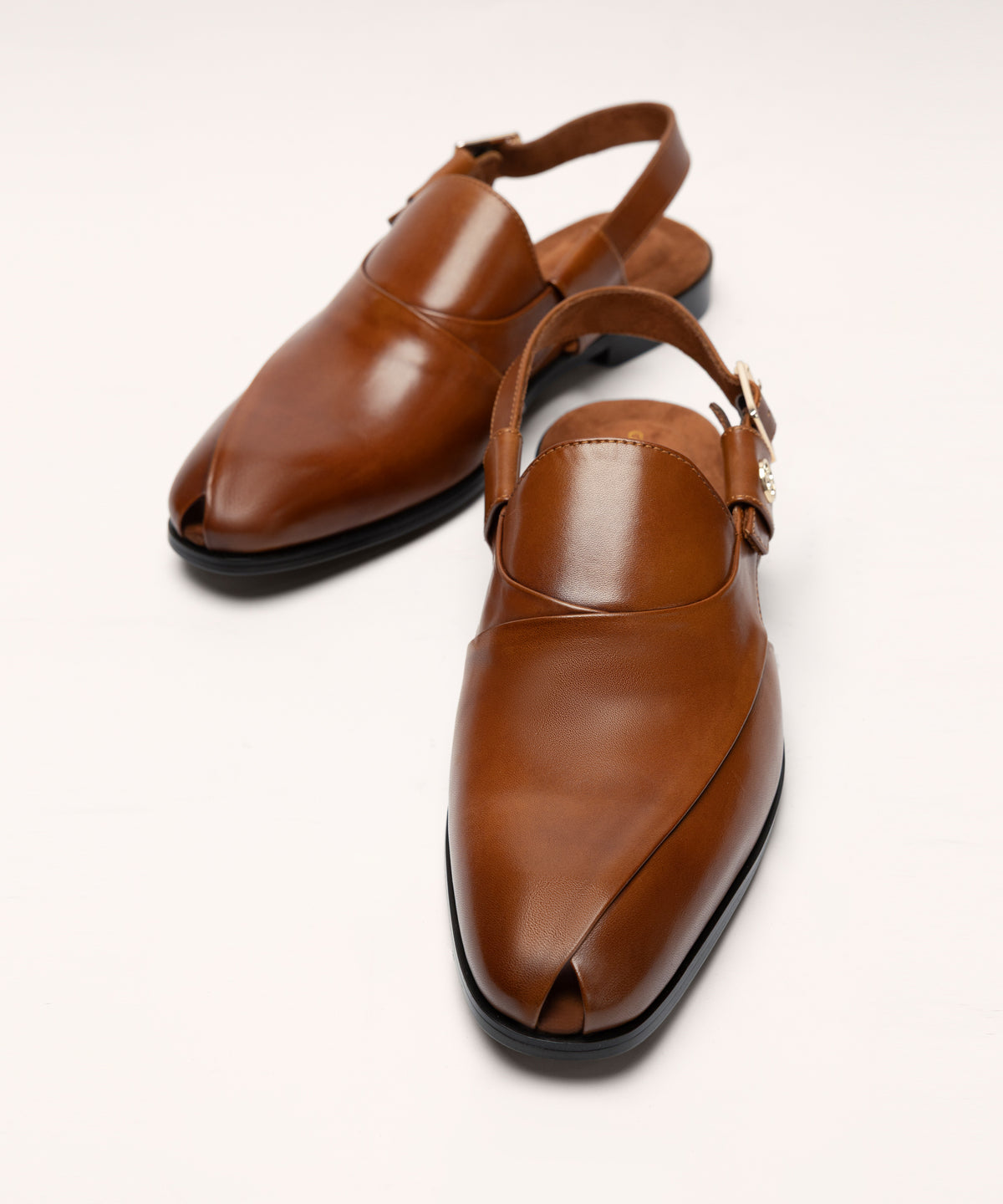 Tan Brown Leather Sandals