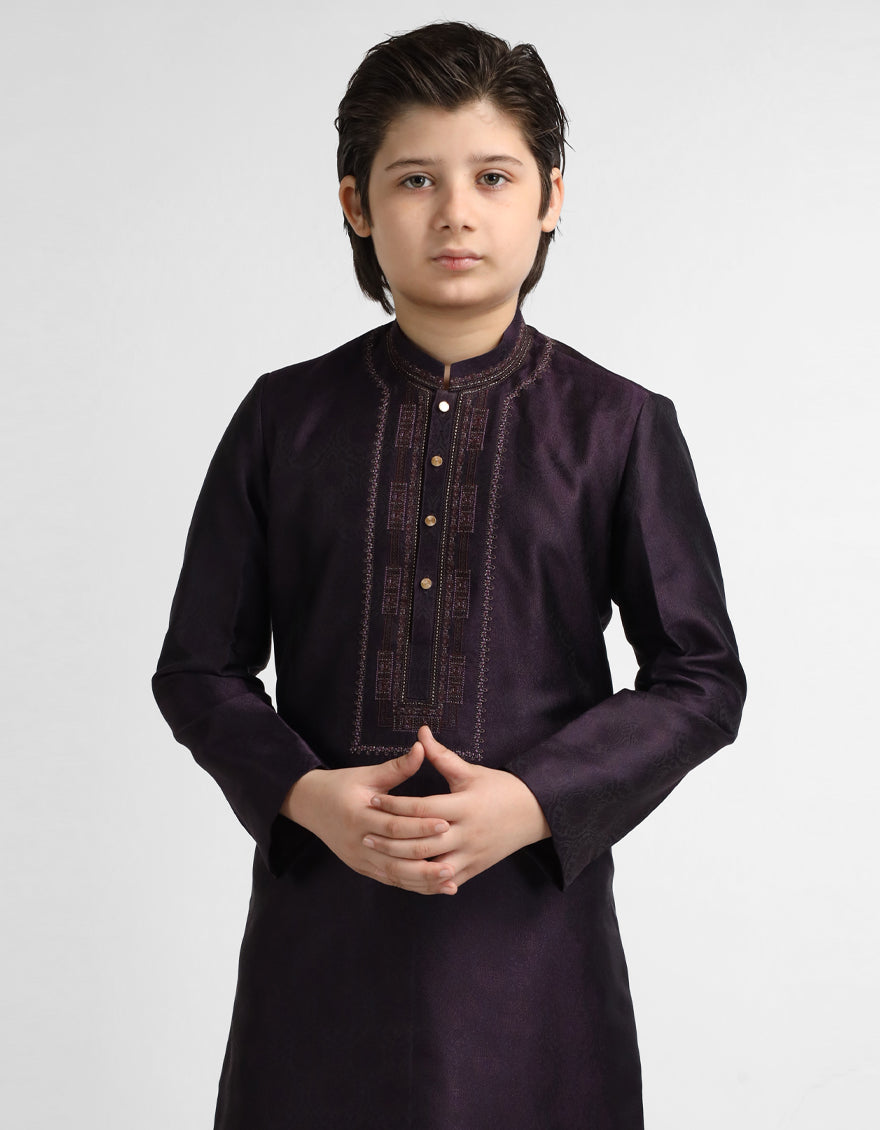 Deep Purple Formal Kurta