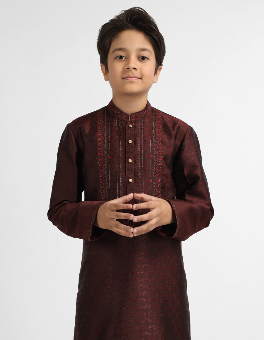 Maroon Formal Kurta