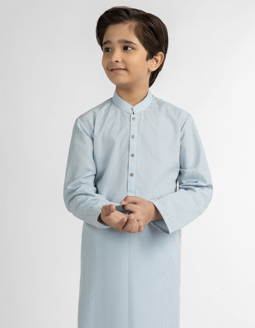 ICE BLUE SEMI-FORMAL KURTA TROUSERS