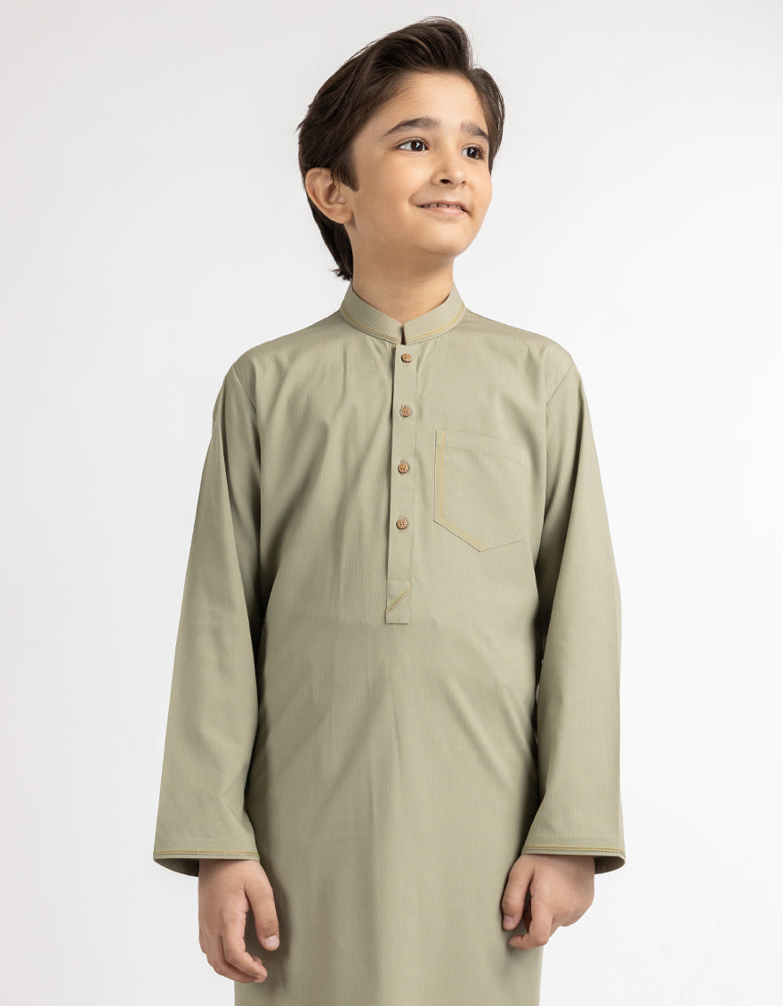Olive Casual Kurta Trousers