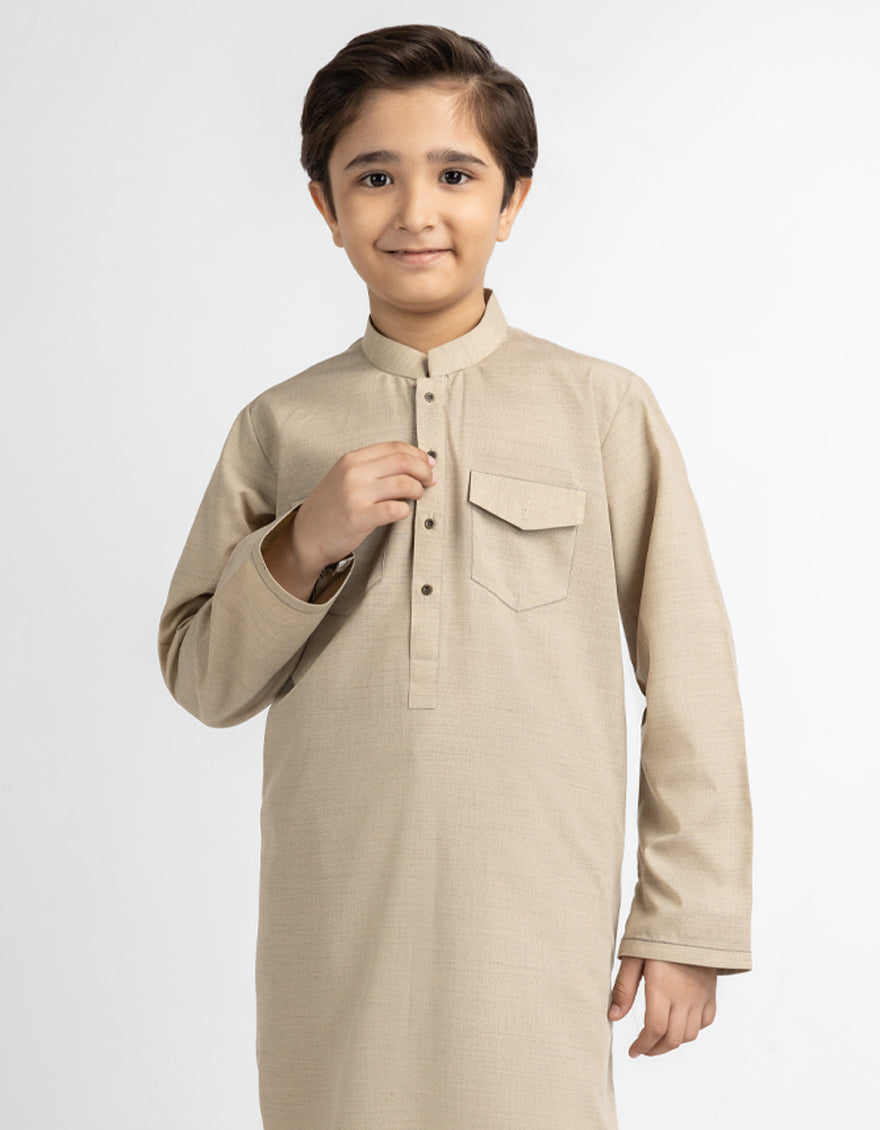 BEIGE CASUAL KURTA TROUSERS
