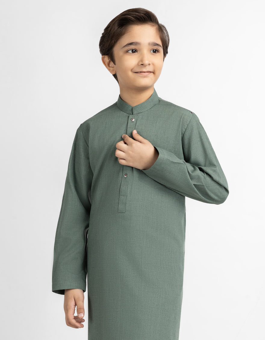 ARMY GREEN CASUAL KURTA TROUSERS