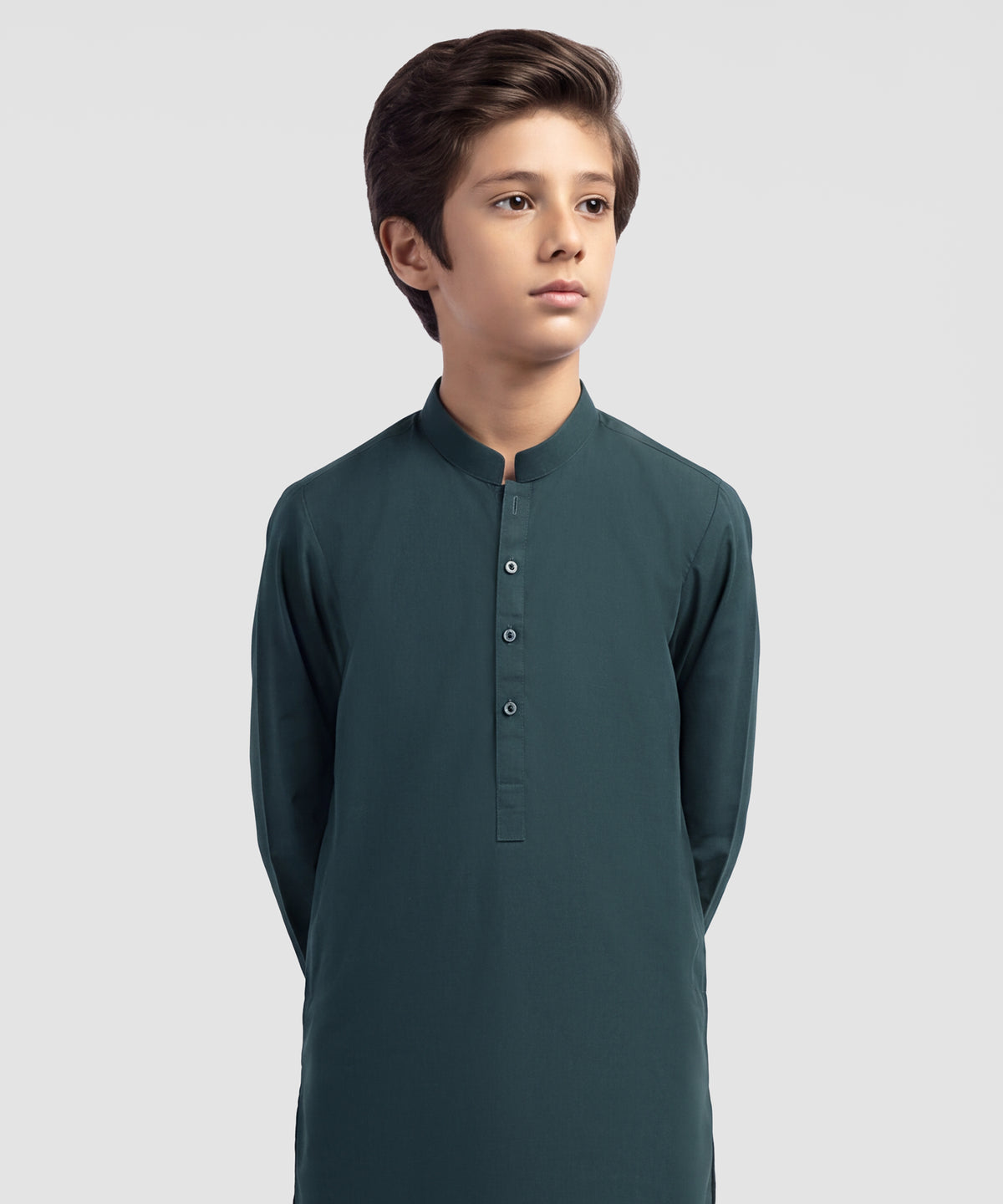 Deep Green Plain Kurta Trousers